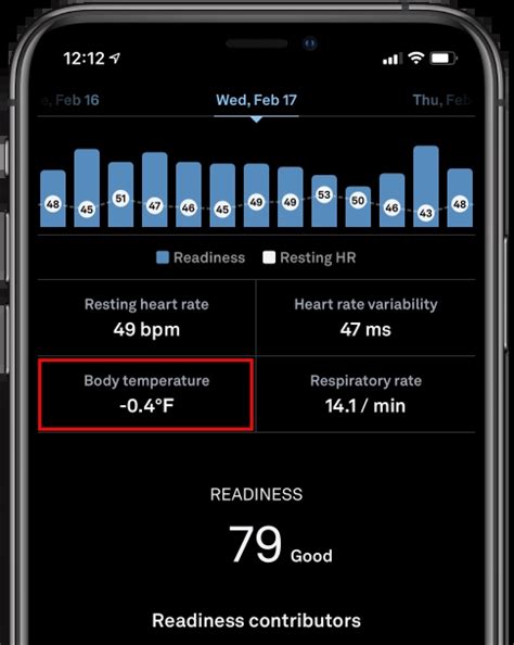 does oura ring take temperature.